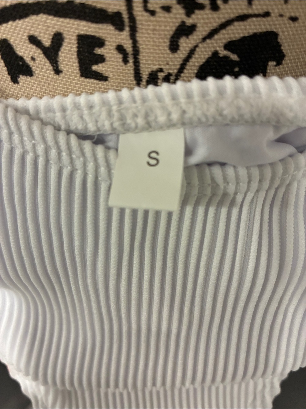 White Ribbed Two-Piece Bikini Set - Picture 3 of 12